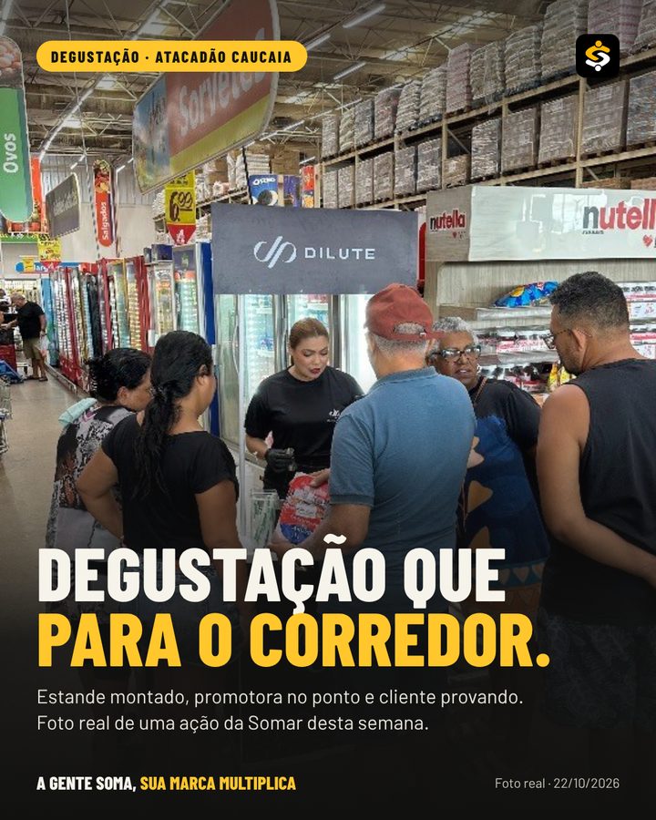 Post da Somar: Degustação que para o corredor